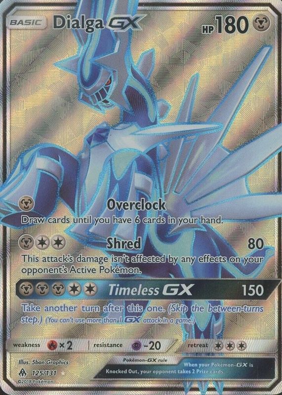Dialga GX 2018 Sun & Moon: Forbidden Light #125/131 Holo (Full Art